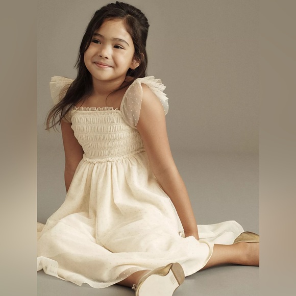 NWT Rylee + Cru Valentina Tiered Tulle Flower Girl Dress - Picture 3 of 8